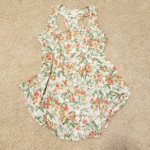 American Rag Floral Racerback Sleeveless Blouse